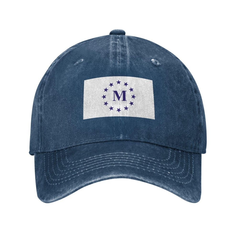 Flag of Madrid, Iowa Baseball Cap for Men Women Vintage Trucker Hat Golf Hats Dad Hat Navy Blue