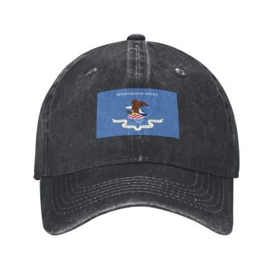 Flag of The United States Department of Justice Baseball Cap for Men Women Vintage Trucker Hat Golf Hats Dad Hat Black