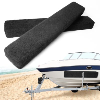 Desunqin 2 Pack Carpeted Marine Boat Trailer Bunks, Boat or ski Trailer Black Bunk Boards for Trailer Boats (2"X4"X23")