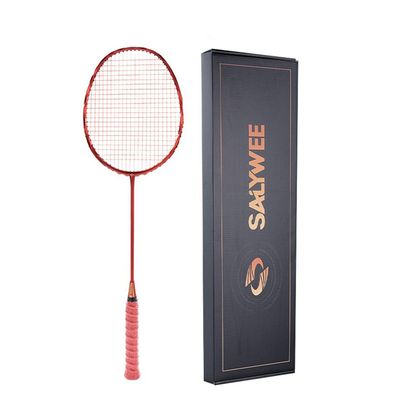 FTFTYFJ Badminton Racket Set, 5U Professional Badminton Racket Set for Adults, Lightweight Badminton Equipment Sweat Absorbent for Adults (1 pc,Red)