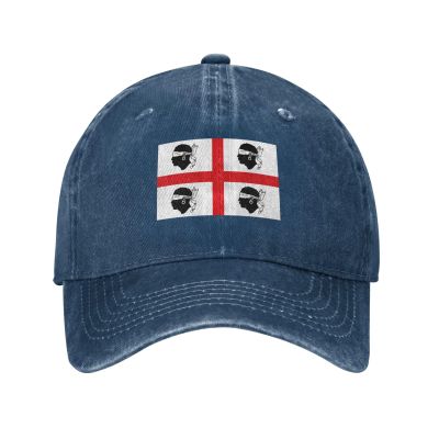 Bandera nacionalista sarda Baseball Cap for Men Women Vintage Trucker Hat Golf Hats Dad Hat Navy Blue