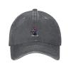 Halloween Witch Cat and Spider Web Baseball Cap for Men Women Vintage Trucker Hat Golf Hats Dad Hat Deep Heather view 1