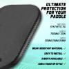 AMA SPORT Pickleball Paddle Edge Guard Tape 3 Pack - 3K Texture Protection Tapes 20mm Width - Paddle Cover Perfectly Fits Curved Edge Without Wrinkling (Black) view 3