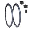 700x35c/700x38c Bike Tire and Inner Tube Set with 2 Levers,60 TPI Puncture Proof Bicycle Replacement Accessories,Compatible with Road Mountain Hybrid Trike,48mm Valve view 1