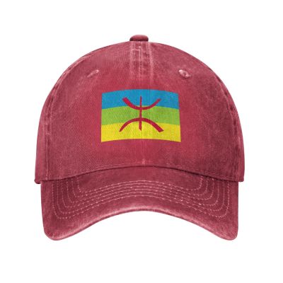 Berber Flag Baseball Cap for Men Women Vintage Trucker Hat Golf Hats Dad Hat Red