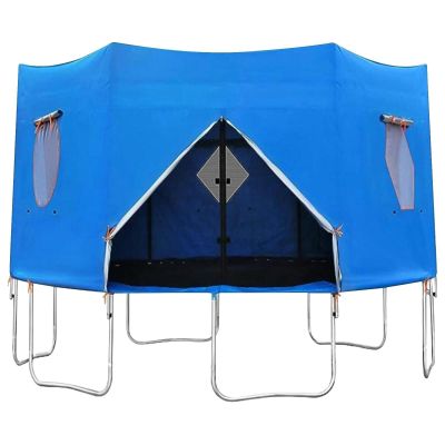 Busaiu Trampoline Canopy, Trampoline Sunshade Tent, Sunproof Top Cover Tent, Trampoline Accessories, for 6 Straight Pole Round Trampoline(6FT), Blue