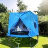 Busaiu Trampoline Canopy, Trampoline Sunshade Tent, Sunproof Top Cover Tent, Trampoline Accessories, for 6 Straight Pole Round Trampoline(6FT), Blue view 3