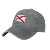 Flag of Alabama Baseball Cap for Men Women Vintage Trucker Hat Golf Hats Dad Hat Gray view 2