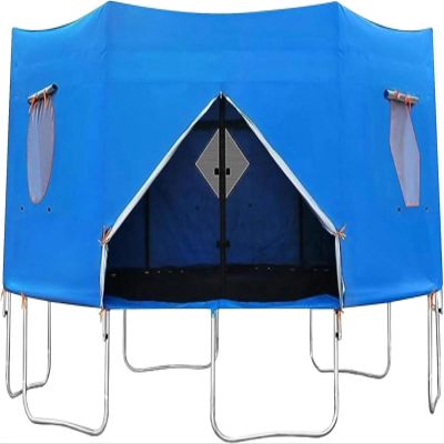 Busaiu Trampoline Canopy, Trampoline Sunshade Tent, for Round Trampolines Weatherproof Combo Bounce Trampoline Trampoline Accessories(10FT), Blue