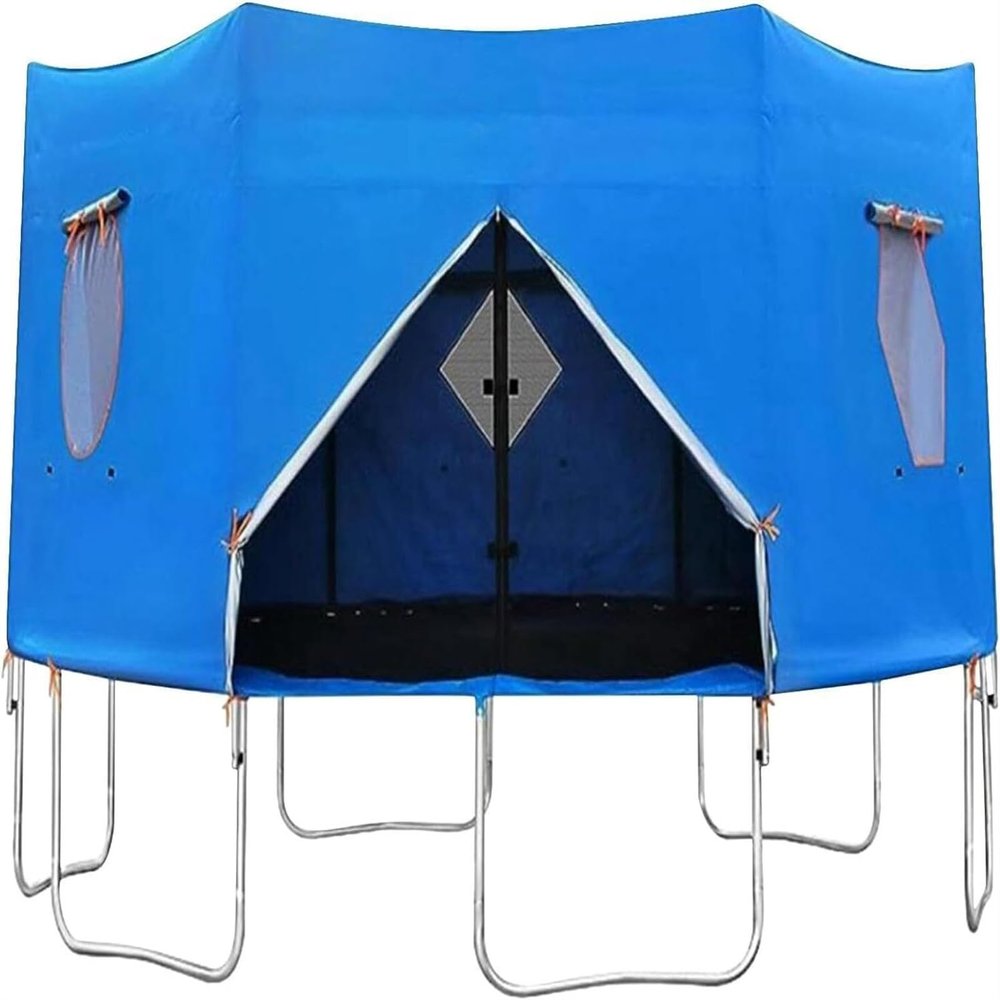 Busaiu Trampoline Canopy, Trampoline Sunshade Tent, for Round Trampolines Weatherproof Combo Bounce Trampoline Trampoline Accessories(10FT), Blue