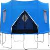 Busaiu Trampoline Canopy, Trampoline Sunshade Tent, for Round Trampolines Weatherproof Combo Bounce Trampoline Trampoline Accessories(10FT), Blue