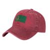Flag of Caroline County, Maryland Baseball Cap for Men Women Vintage Trucker Hat Golf Hats Dad Hat Red view 2