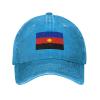 Flag of The Toubou Front for The Salvation of Libya Baseball Cap for Men Women Vintage Trucker Hat Golf Hats Dad Hat Blue view 1