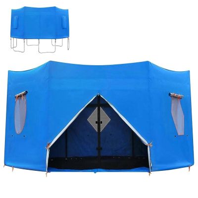 Busaiu Tent for Trampoline, 6FT/8FT/10FT/12FT/14FT/15FT Trampoline Tent Cover, Trampoline Sunshade, Trampoline Accessories, for 6 Straight Pole Round Trampoline(6FT), Blue