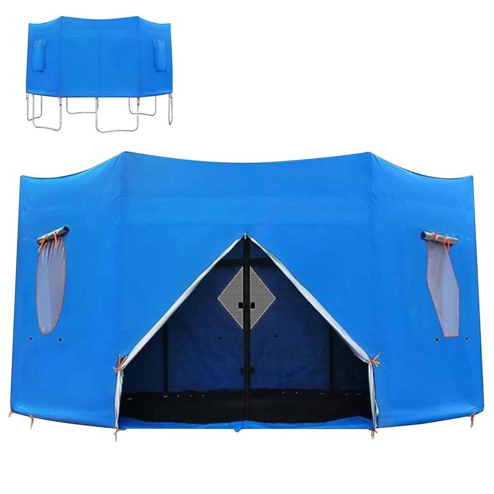 Busaiu Tent for Trampoline, 6FT/8FT/10FT/12FT/14FT/15FT Trampoline Tent Cover, Trampoline Sunshade, Trampoline Accessories, for 6 Straight Pole Round Trampoline(6FT), Blue