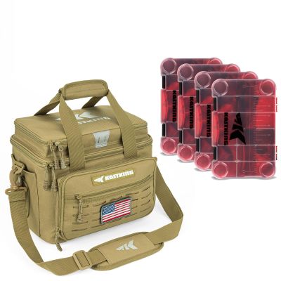 KastKing Bait Vault Camouflage Tackle Box with KastKing Karryall Fishing Tackle Bags