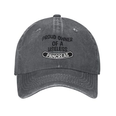 Proud Owner of A Useless Pancreas Baseball Cap for Men Women Vintage Trucker Hat Golf Hats Dad Hat Deep Heather