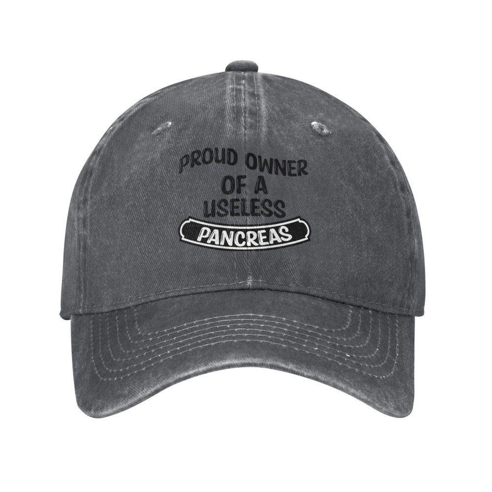 Proud Owner of A Useless Pancreas Baseball Cap for Men Women Vintage Trucker Hat Golf Hats Dad Hat Deep Heather