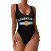 Argentina Flag Women's One-Piece Bathing Sets Soft Swimsuit for Womens S view 1