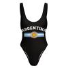 Argentina Flag Women's One-Piece Bathing Sets Soft Swimsuit for Womens S view 4