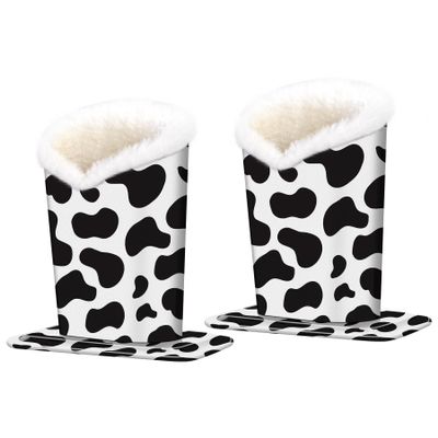 Aatacas Pack of 2 Plush Lined Eyeglasses Holder Stand Protective Glasses Case For Desks Or Nightstands (2 Pcs 009)
