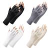 4 Pairs Sun Protection Gloves for Women - Fingerless, Non Slip, UV Protection for Gel Nail Lamp, Cycling, Running view 1