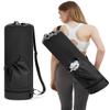 sportsnew Large Yoga Mat Bag with Bottom Wet Pocket and Pocket for 40oz Water Bottle with Handle, Exercise Yoga Mat Carrier Multi-Functional Storage Bag, Plus Size Black view 1