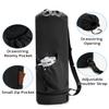 sportsnew Large Yoga Mat Bag with Bottom Wet Pocket and Pocket for 40oz Water Bottle with Handle, Exercise Yoga Mat Carrier Multi-Functional Storage Bag, Plus Size Black view 3