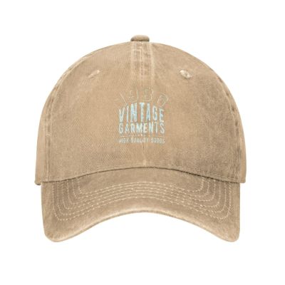 Vintage Clothing Stamp Prints Baseball Cap for Men Women Vintage Trucker Hat Golf Hats Dad Hat Natural