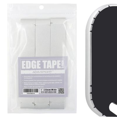 AMA SPORT Pickleball Paddle Edge Guard Tape 3 Pack Protection Tapes 26mm Width Paddle Edge Cover Perfectly Fits Curved Without Wrinkling (Silver)