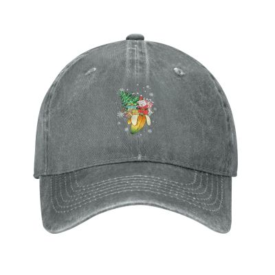 Cute Cat Coming Out of A Banana Peel Baseball Cap for Men Women Vintage Trucker Hat Golf Hats Dad Hat Gray