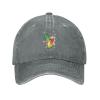 Cute Cat Coming Out of A Banana Peel Baseball Cap for Men Women Vintage Trucker Hat Golf Hats Dad Hat Gray view 1