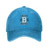 Brooklyn New York Vintage Stamp Print Baseball Cap for Men Women Vintage Trucker Hat Golf Hats Dad Hat Blue view 1