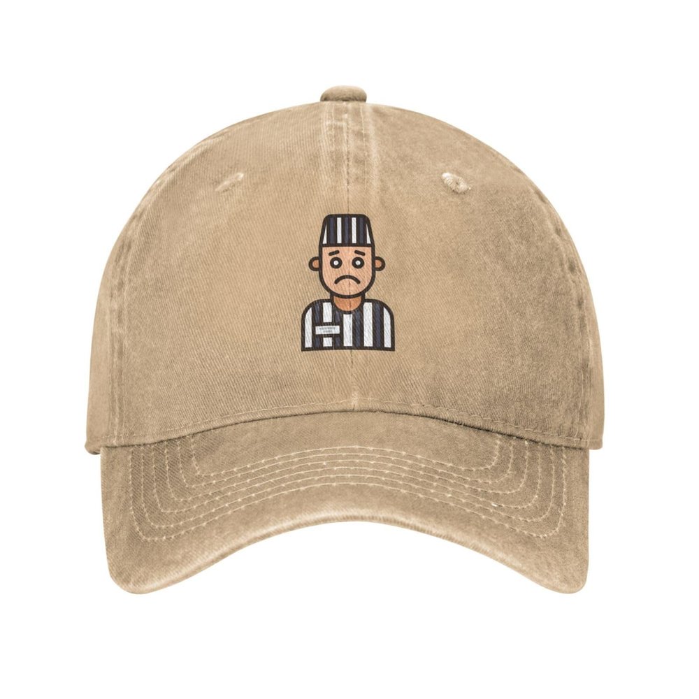 Striped Uniform Prisoners Baseball Cap for Men Women Vintage Trucker Hat Golf Hats Dad Hat Natural