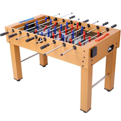 54-Inch Hurricane Foosball Table, for Family Game Rooms with, Light Cherry Finish, Analog Scoring and Free Accessories, Brown