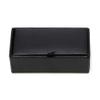 QIXIAMO Faux Leather Travel Cufflinks Rings Storage Box for Case for Cufflinks Luxury Display Jewelry for Case Storage Cuff Link, Black view 1