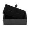 QIXIAMO Faux Leather Travel Cufflinks Rings Storage Box for Case for Cufflinks Luxury Display Jewelry for Case Storage Cuff Link, Black view 3