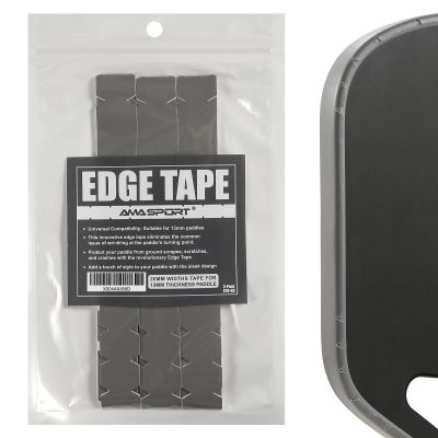 AMA SPORT Pickleball Paddle Edge Guard Tape 3 Pack Protection Tapes 20mm Width Paddle Edge Cover Perfectly Fits Curved Without Wrinkling (Gray)