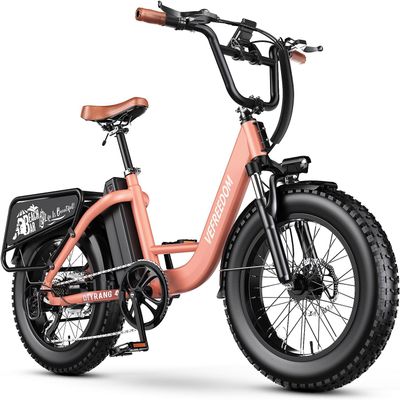 1500W Peak Electric Bike for Adults, 70Miles & 30MPH Electric Bicycle, 20''4.0" Fat Tires for Urban Commuters,7 Speed Mountain Ebike Color Rose Pink e Bike Electric Women