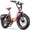 1500W Peak Electric Bike for Adults, 70Miles & 30MPH Electric Bicycle, 20''4.0" Fat Tires for Urban Commuters,7 Speed Mountain Ebike Color Rose Pink e Bike Electric Women view 1