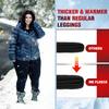 3 Pack Plus Size Fleece Lined Leggings Women -Stretchy X-Large-4X Warm Winter Yoga Pants Thermal Leggings view 4
