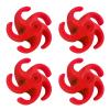 4PCS Bow String Stabilizer Rubber Archery Bowstring Silencer for Compound Bow Bowstring Shock Dampener (Red)