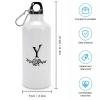 Letter Initial Monogram Y Water Bottles with Carabiner Clip Keeps Hot & Cold Insulated Leakproof Aluminum Sports Bottles Stainless Steel Tumbler for Travel School Work Fitness Gym Outdoor 20 oz view 4