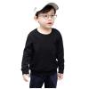 KAGAYD Toddler Girl Boys Crewneck Sweatshirt Solid Color Long Sleeve Pullover Tops Little Kid Fall (Black, 5-6 Years) view 3