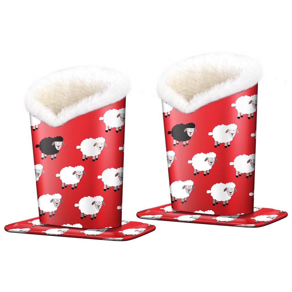 Aatacas Pack of 2 Plush Lined Eyeglasses Holder Stand Protective Glasses Case For Desks Or Nightstands (2 Pcs 010)