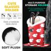 Aatacas Pack of 2 Plush Lined Eyeglasses Holder Stand Protective Glasses Case For Desks Or Nightstands (2 Pcs 010) view 3