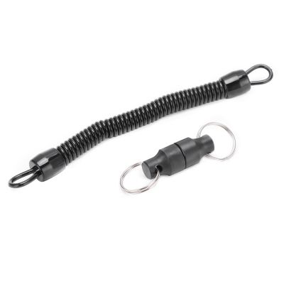 Yuecoom Magnet Clip, Super Strong Magnetic Net Release Magnetic Keychain with Retractable Coiled Lanyard Carabiner Clip Holder for Fly Fishing Gears Combo Kit