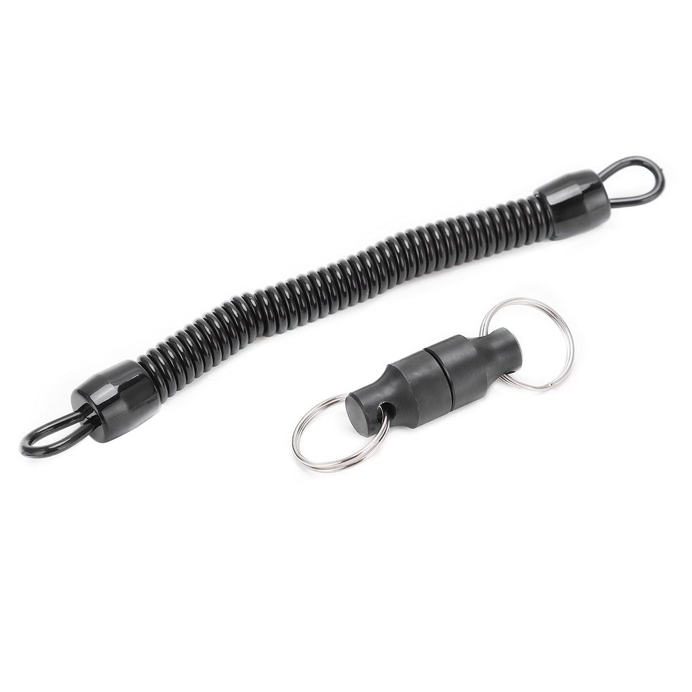 Yuecoom Magnet Clip, Super Strong Magnetic Net Release Magnetic Keychain with Retractable Coiled Lanyard Carabiner Clip Holder for Fly Fishing Gears Combo Kit