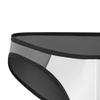 JEsilunmaMY Men's Color Block Bikini Panties Ice Silk Low Rise U Convex Boxer Briefs Breathable Athletic Supporters Jockstrap (Grey-5PC,Large) view 2