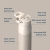 LARQ Bottle Swig Top 23oz - Insulated Reusable Stainless Steel Water Bottle With Built-In Silicone Handle | BPA Free | For Sports, Gym, and Travel | Mojave Dune view 3